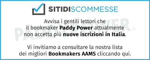 Avviso Paddy Power siti di scommesse