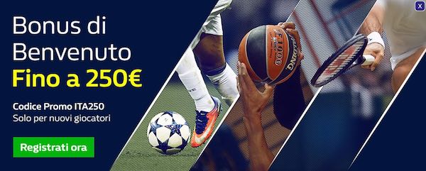 screenshot del bonus di benvenuto William Hill