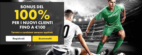 screenshot del nuovo bonus di benvenuto bet365 da 100 euro