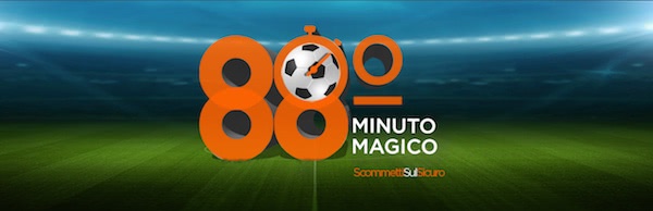 Screenshot della promozione 88° Minuto Magico 888sport