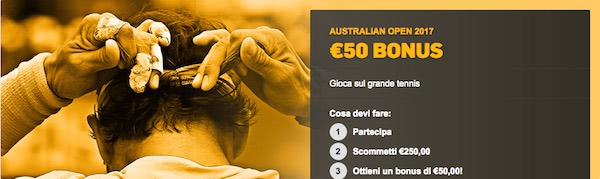Promo Betfair per gli Australian Open 2017