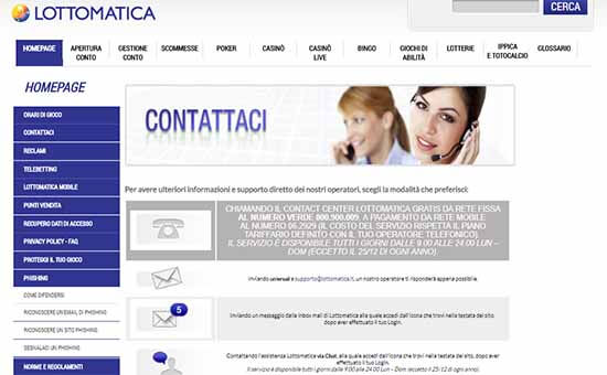 better lottomatica contatti