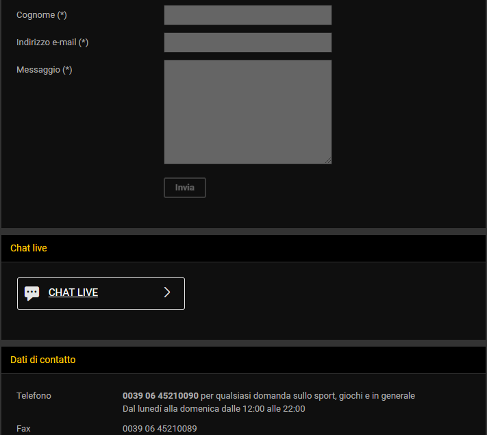 bwin assistenza clienti