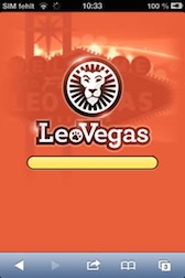 screenshot della LeoVegas app
