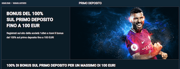 Bonus di benvenuto su 1xbet