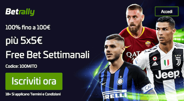 Bonus Betrally Mito 100 € + Freebet