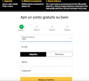 Bwin registrazione