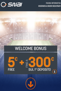 snai bonus senza deposito